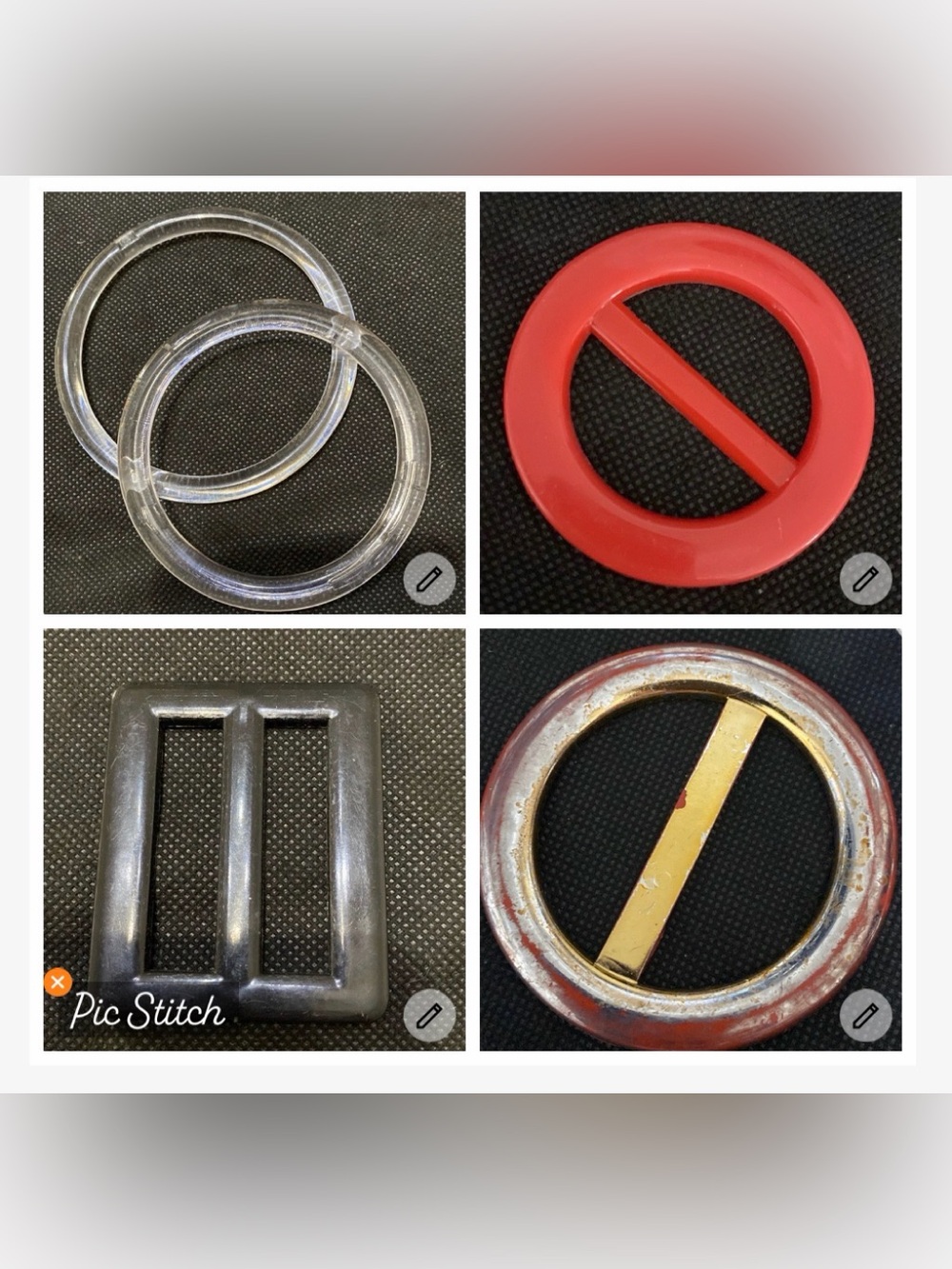 #2 - Scarf Ring for T-shirt Tie or scarf holder, buckle- One size- set of 5